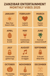 visual infographic calendar zanzibar-entertainment-vibes-month